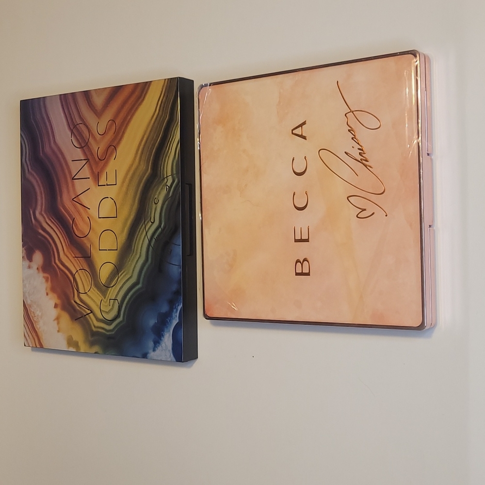Becca Chrissy Tiegan Face Palette and Volcano Goddess Eyeshadow Palette